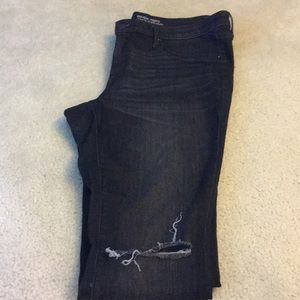 Black denim jeans